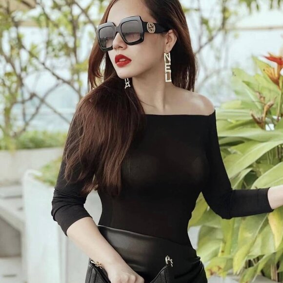 Gucci GG1022S 001 Square Sunglasses - Black/Grey main image 10